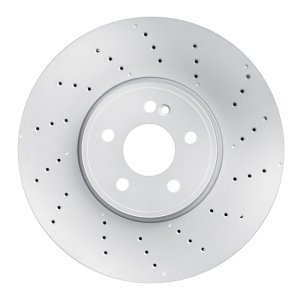Mercedes-Benz CLA45 AMG Brake Rotor (1) - Front - R1 Concepts - Drilled Carbon Alloy GeoMET - `20-`25